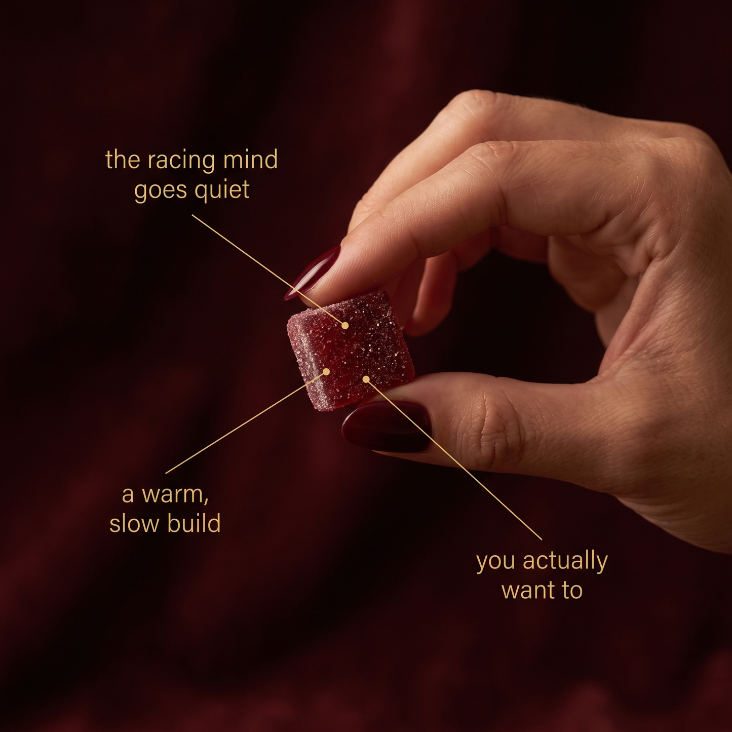 The racing mind goes quiet, a warm slow build, you actually want to